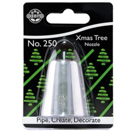 BECCUCCIO N.250 ALBERO ABETE NATALE N.250 JEM Decorazioni dolci e Cupcakes con Sac a Poche