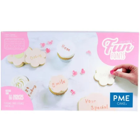 SET STAMPINI ALFABETO PER CUPCAKES & COOKIES - Tagliapasta & Tagliabiscotti - PME