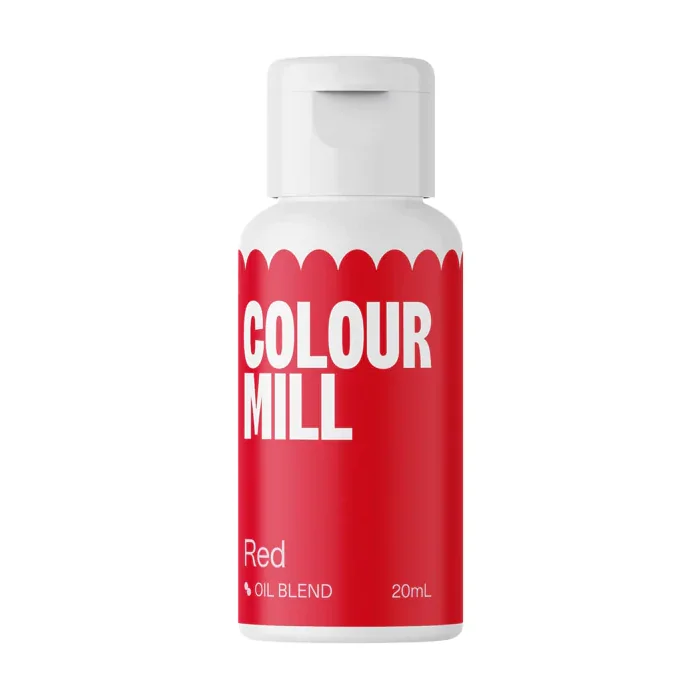 COLORANTE ROSSO BASE OLIO RED (20ML) Colorante Alimentare per Dolci e Torte Cake Design Colour Mill.