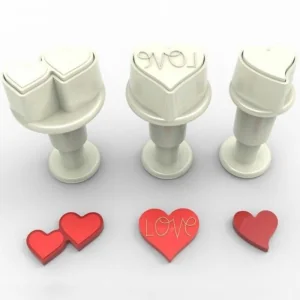 Tagliabiscotti ad espulsione Cuori (3pz)