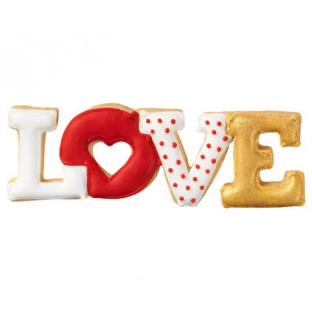 Tagliabiscotti LOVE scritta (11CM) Patisse