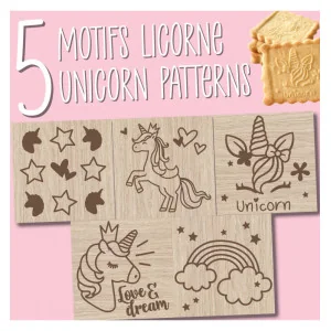 TIMBRO DI LEGNO PER BISCOTTI UNICORNO 2