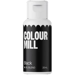 Colorante Nero a Base Olio Black (20ML) Colorante Alimentare per Dolci e Torte Cake Design Colour Mill.
