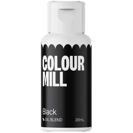 Colorante Nero a Base Olio Black (20ML) Colorante Alimentare per Dolci e Torte Cake Design Colour Mill.
