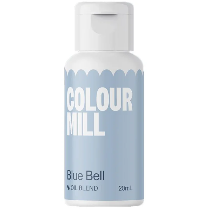 COLORANTE CELESTE SCURO A BASE OLIO BLUE BELL (20ML) Colorante Alimentare per Dolci e Torte Cake Design Colour Mill.