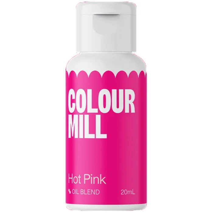 Colorante Fucsia a Base OlioI Hot Pink (20ml) Colorante Alimentare per Dolci e Torte Cake Design Colour Mill.