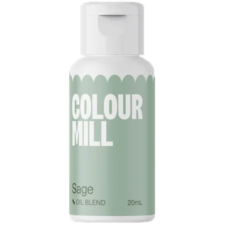 Colorante Verde Salvia a Base Olio Sage (20ml) Colorante Alimentare per Dolci e Torte Cake Design Colour Mill.