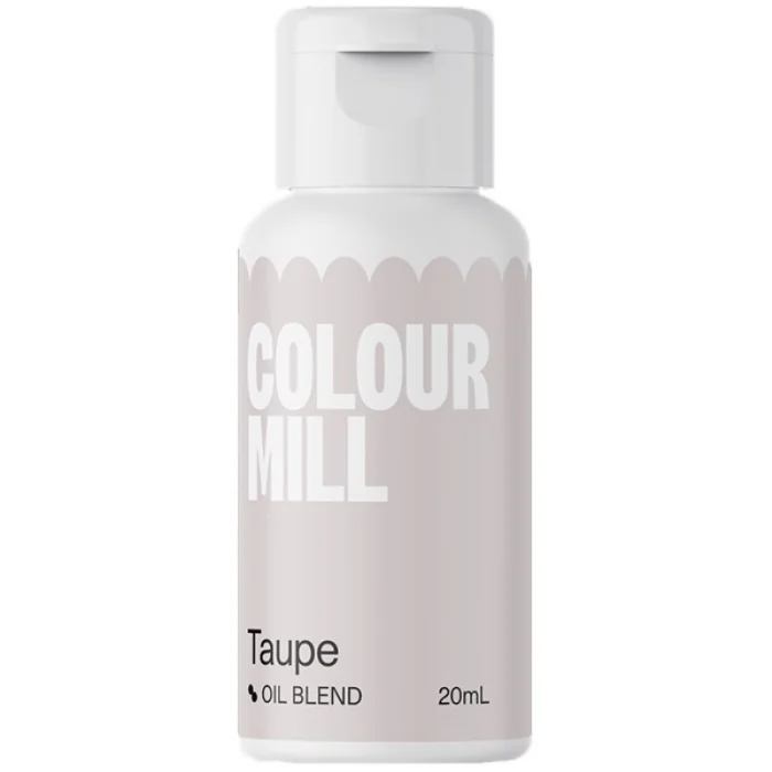 Colorante Grigio Tortora a base olio TAUPE (20ML) Colorante Alimentare per Dolci e Torte Cake Design Colour Mill.