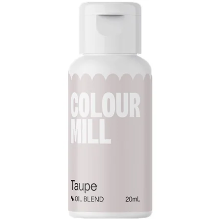 Colorante Grigio Tortora a base olio TAUPE (20ML) Colorante Alimentare per Dolci e Torte Cake Design Colour Mill.