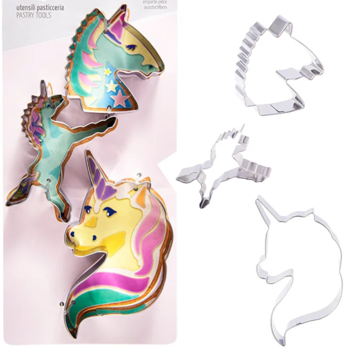 SET 3 TAGLIAPASTA MAGICI UNICORNI - Tagliapasta & Tagliabiscotti