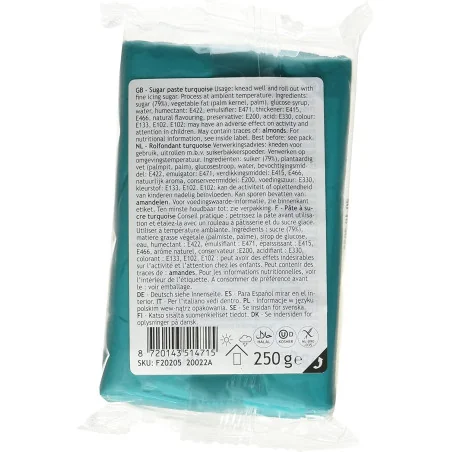 PASTA DI ZUCCHERO TURCHESE (250G) FUNCAKES