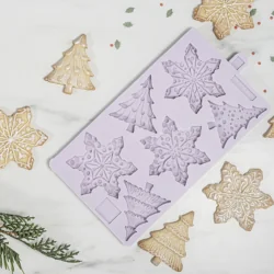 Stampo per dolci e biscotti Alberi e Fiocchi di Neve by Karen Davies