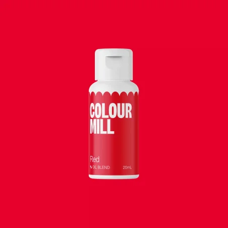 COLORANTE ROSSO BASE OLIO RED (20ML) Colorante Alimentare per Dolci e Torte Cake Design Colour Mill.