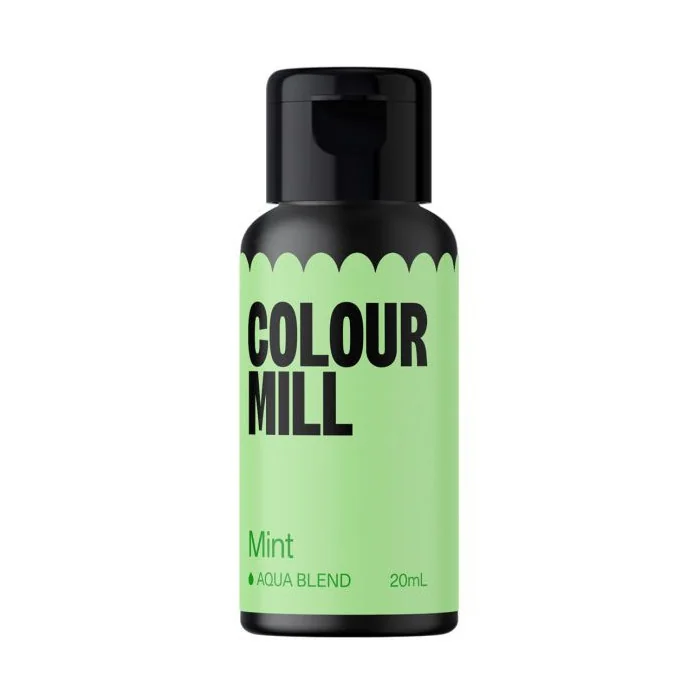 Colorante Verde Menta Base Acqua 20ML Mint Aqua Blend Colorante Alimentare per Dolci e Torte Cake Design Colour Mill.