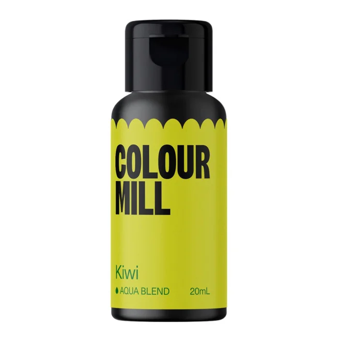 Colorante Kiwi Base Acqua 20ML Aqua Blend Colorante Alimentare per Dolci e Torte Cake Design Colour Mill.