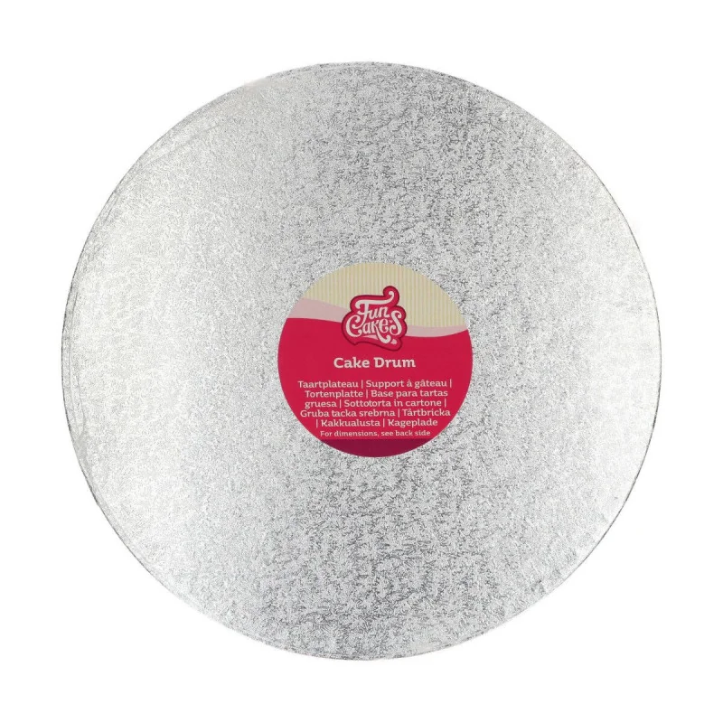 Sottotorta Argento 30cm Rotondo Funcakes Cake Board FUNCAKES