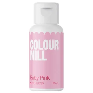 Colorante Rosa base Olio 20ml Baby Pink Colorante Alimentare per Dolci e Torte Cake Design Colour Mill.