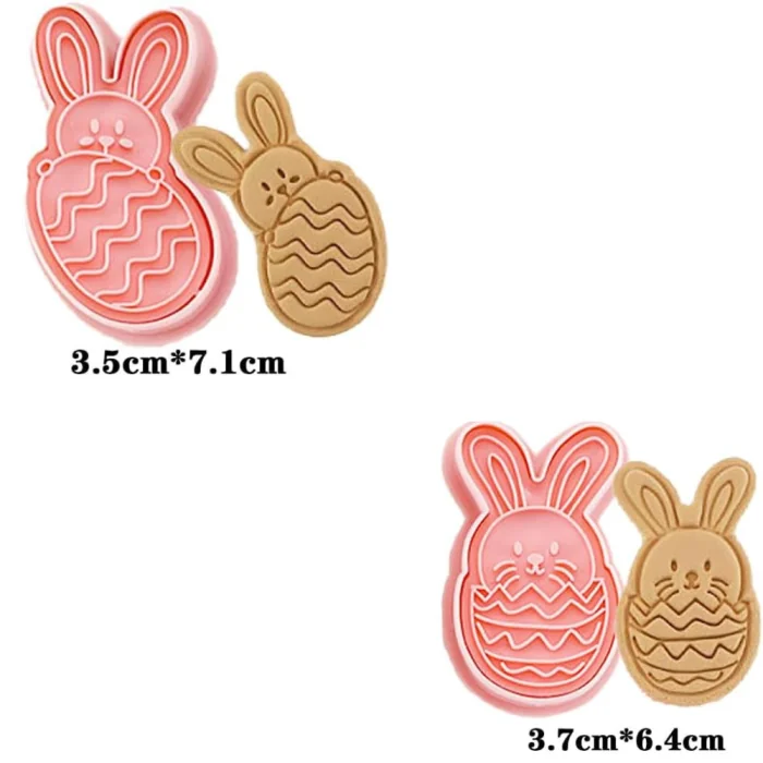 Set 2 stampi biscotti Coniglietto Pasquale (6CM)