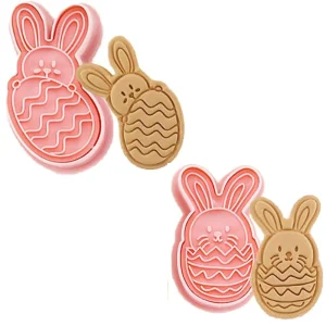Set 2 stampi biscotti Coniglietto Pasquale (6CM)