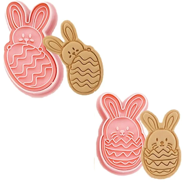 Set 2 stampi biscotti Coniglietto Pasquale (6CM)