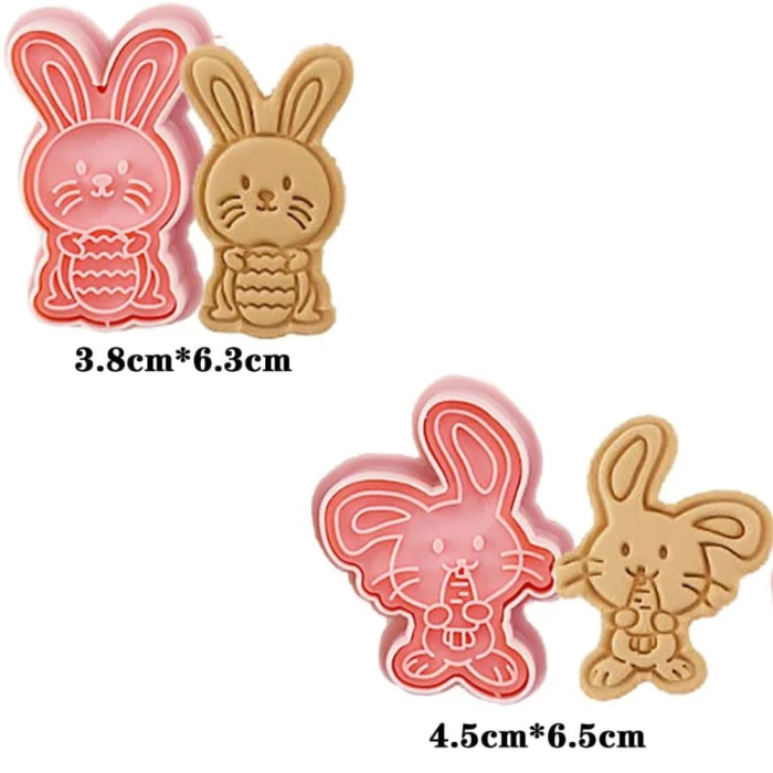 Set 2 stampi biscotti Coniglietto Pasqua (6CM)