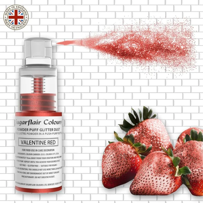 Glitter Spray Rosso (10GR) Pompetta Sugarflair