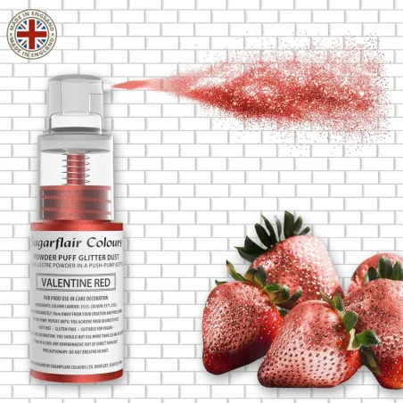 Glitter Spray Rosso (10GR) Pompetta Sugarflair