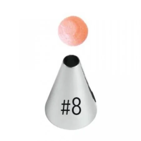 Beccuccio n. 8 Rotondo Cardato Wilton Decorazioni dolci e Cupcakes con Sac a Poche