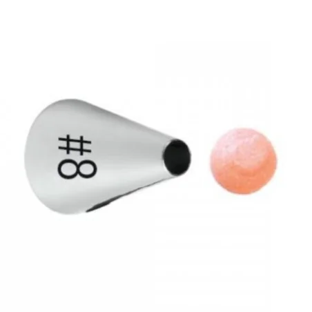Beccuccio n. 8 Rotondo Cardato Wilton Decorazioni dolci e Cupcakes con Sac a Poche