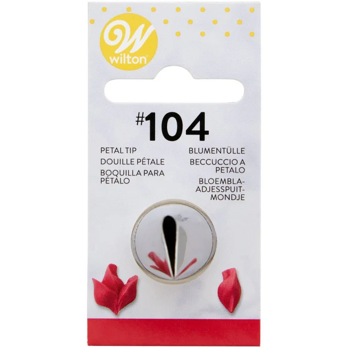 Beccuccio N. 104 Petalo Wilton Decorazioni dolci e Cupcakes con Sac a Poche
