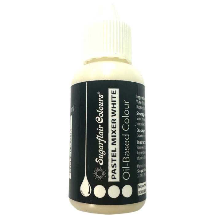 Colorante Bianco a base Olio Sugarflair (30ML) Colorante Alimentare per Dolci e Torte Cake Design SUGARFLAIR