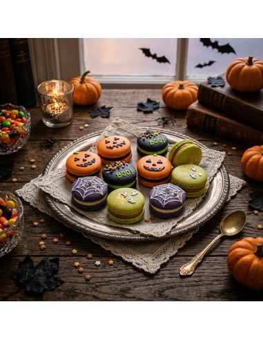 Macarons spaventosi per un dolce Halloween