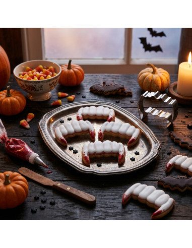 Tagliabiscotti denti di vampiro, per un Halloween dolce e spaventoso