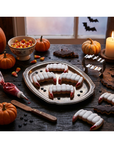 Tagliabiscotti denti di vampiro, per un Halloween dolce e spaventoso