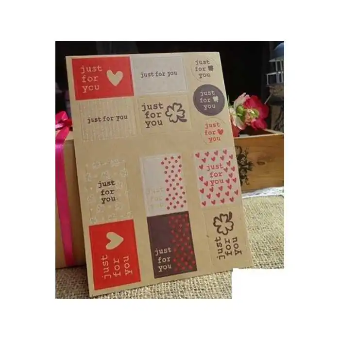 STICKERS ADESIVI  JUST FOR YOU (11PZ)