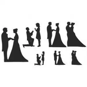 TAGLIAPASTA SILHOUETTE MATRIMONIO PATCHWORK WEDDING 2