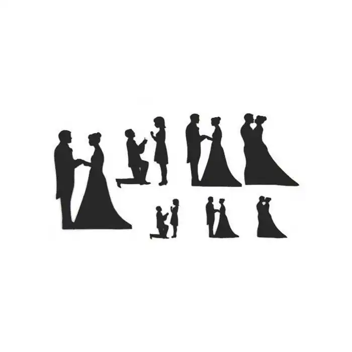 TAGLIAPASTA SILHOUETTE MATRIMONIO PATCHWORK WEDDING