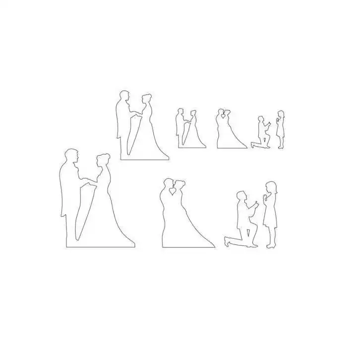 TAGLIAPASTA SILHOUETTE MATRIMONIO PATCHWORK WEDDING