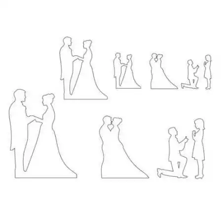 TAGLIAPASTA SILHOUETTE MATRIMONIO PATCHWORK WEDDING