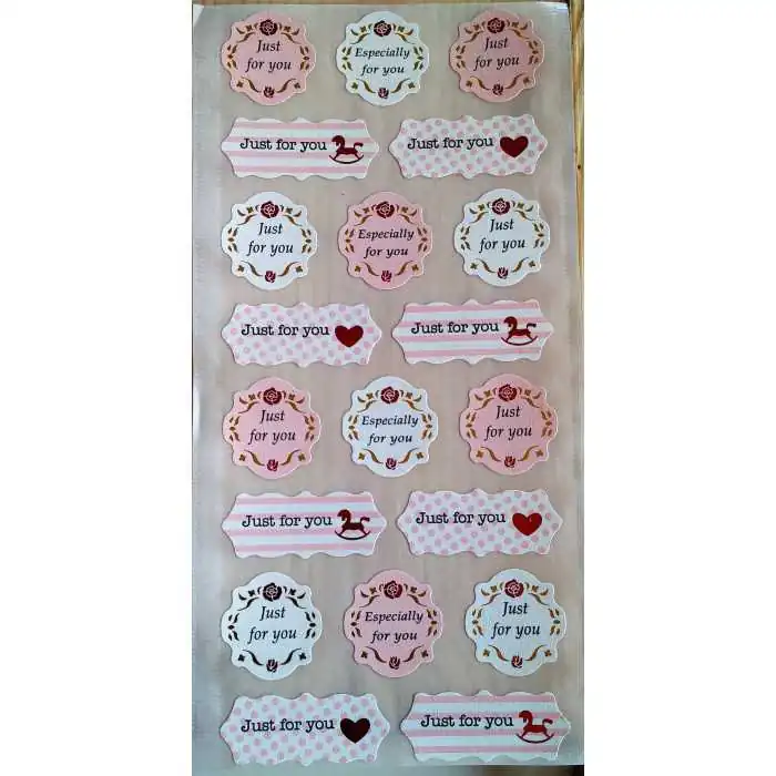 STICKERS ADESIVI  JUST FOR YOU CLASSIC (20PZ)