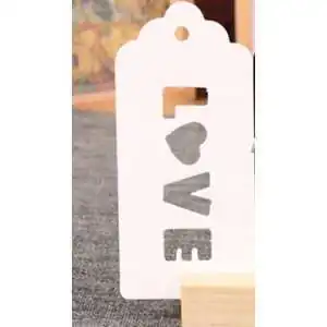 TAG ETICHETTE LOVE BIANCO (10PZ)
