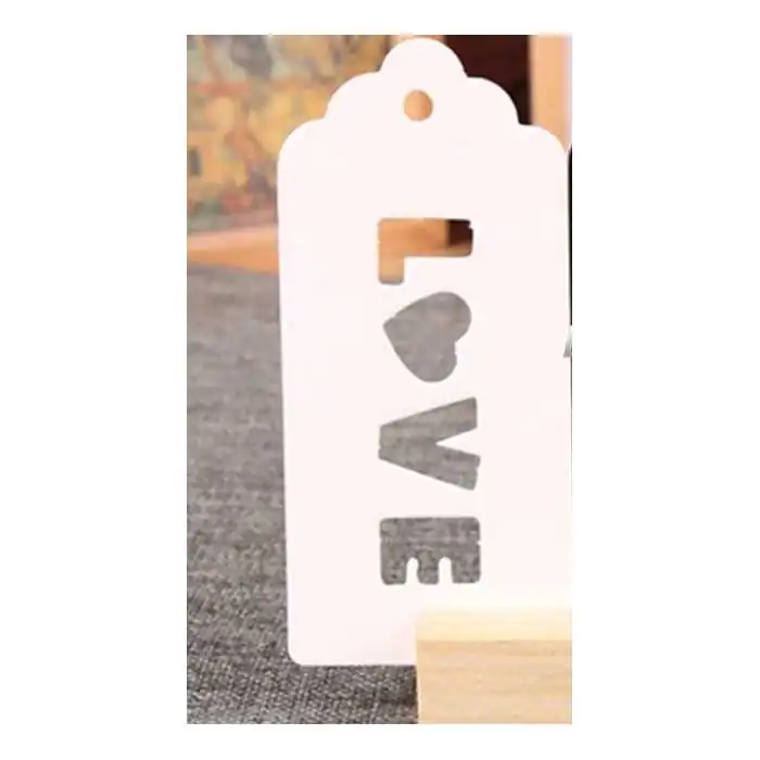 TAG ETICHETTE LOVE BIANCO (10PZ)