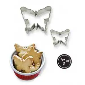 SET 2 TAGLIABISCOTTI FARFALLE PME
