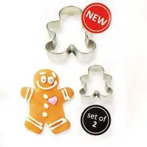 SET 2 TAGLIABISCOTTI OMINO MARZAPANE PME GINGERBREAD