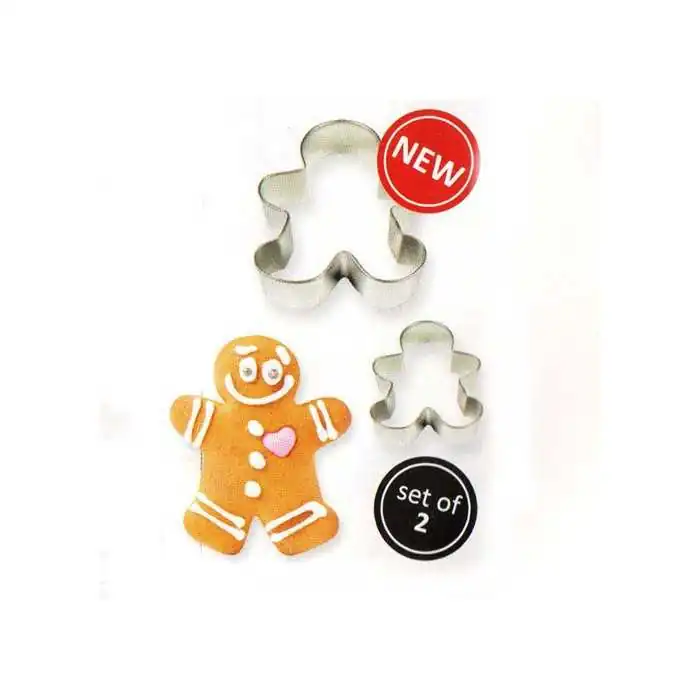 SET 2 TAGLIABISCOTTI OMINO MARZAPANE PME GINGERBREAD