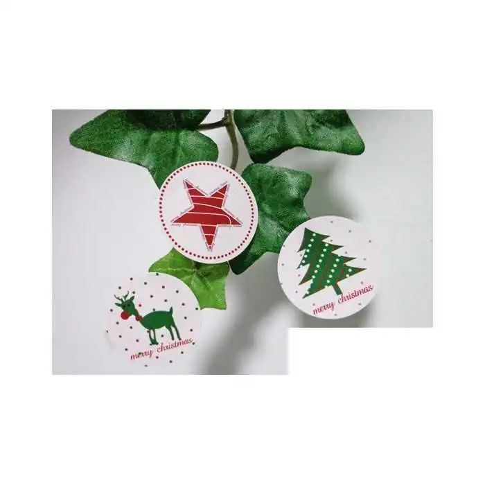 STICKERS ADESIVI  MERRY CHRISTMAS (24PZ)
