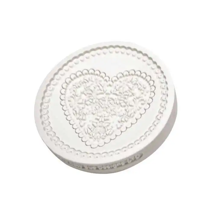 STAMPO SILICONE CUORE IN PIZZO KATY SUE