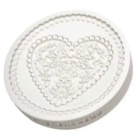 STAMPO SILICONE CUORE IN PIZZO KATY SUE