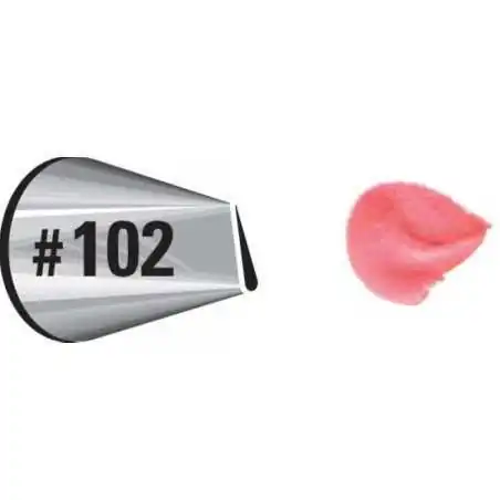 Beccuccio n. 102 Petalo PIccolo Wilton Decorazioni dolci e Cupcakes con Sac a Poche