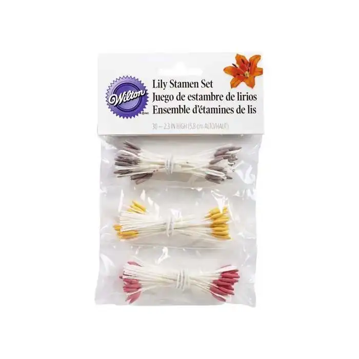 CF. 30 PISTILLI GIGLIO ASSORTITI WILTON Accessori Dummy Polistirolo WILTON
